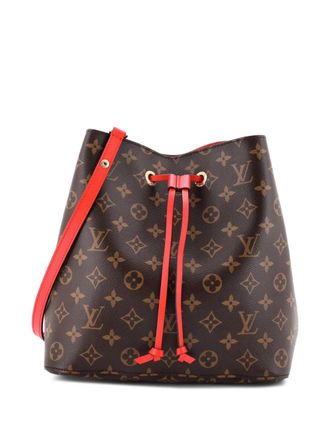 Louis Vuitton NeoNoe Handbag Monogram Canvas with Leather MM bucket bag - Marrone