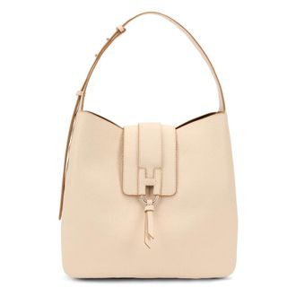 Hogan Trend Hobo Bag - female - Hogan - Shoulder Bags - Beige - ONE SIZE - Bags