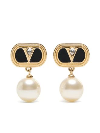 Valentino Garavani Ovalette earrings - Neutrals
