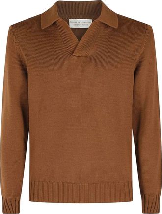 FILIPPO DE LAURENTIIS Poloshirt met lange mouwen - Bruin