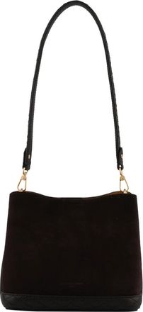 Pourchet Manhattan Su&egrave;de-look Schoudertas - Dames - Schoudertassen - Bruin - ONE Size - Su&egrave;de - Tassen