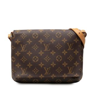 Louis Vuitton Pre-owned Womens Monogram Musette Tango Short Strap - Brown Textile - One Size