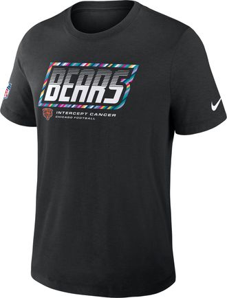 Nike Chicago Bears Crucial Catch Sideline Nike Mens Dri-FIT NFL T-Shirt in Black | 034J00AZU6-F9R