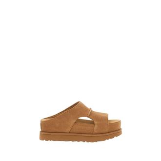 UGG Sliders, female, Brown, Size: 8 US Goldenstar Hi Cutout Slide