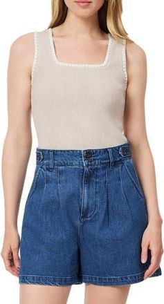 Scotch & Soda Embroidered Trim Sweater Tank in Oatmeal Heather at Nordstrom Rack, Size X-Large