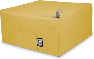 Happers Happers - Puff Cama Individual Para Una Persona Polipiel Mostaza &Uacute;nico Mostaza