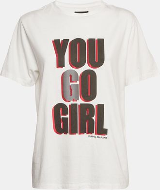 Isabel Marant White Printed Jersey Crewneck T-Shirt