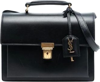 Saint Laurent Pre-owned Handbags, female, Black, Size: ONE SIZE Pre-owned The High School