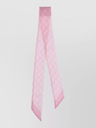 Gucci rectangular sheer scarf featuring monogram pattern