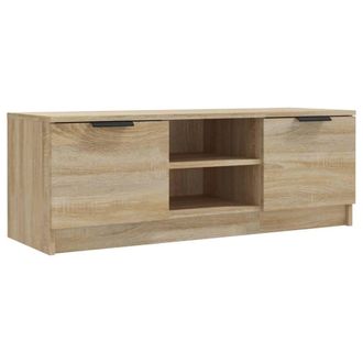 Berkfield Home TV Cabinet Sonoma Oak 102x35x36.5 cm Engineered Wood in Brown