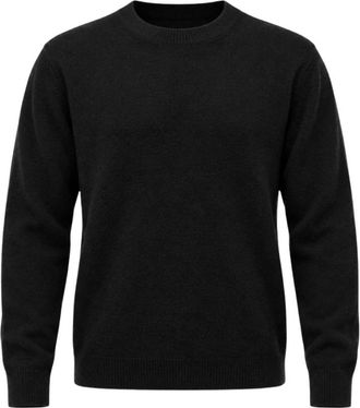 Cycle Omar Round Neck Alpaca - Heren - Truien - Zwart - Maat: M Wol