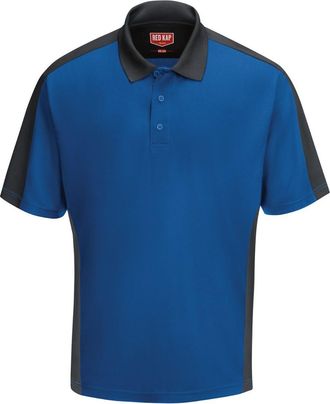 Red Kap Short Sleeve Performance Knit Two Tone Polo