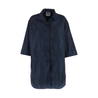 Aspesi Single-Breasted Coats, female, Blue, Size: L Falena Summer Coat