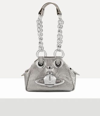 Vivienne Westwood Archive Orb Chain Handbag Python-effect Emboss Iron