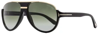 Tom Ford TF334 Pilot Acetate-Metal Sunglasses - Black