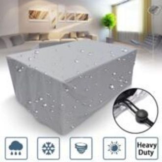 OEM Housse Salon De Jardin - 140x140x90 Cm - Imperm&eacute;able Anti-uv - Tissu Oxford 210d - Gris
