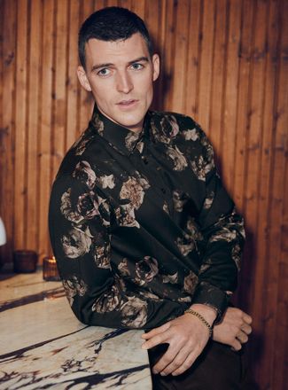 Le 31 Mens Darkened rose shirt Comfort fit