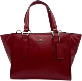 Coach Pre-owned Handbags, female, Red, Size: ONE SIZE Pre-owned Leather Shoulder Bag