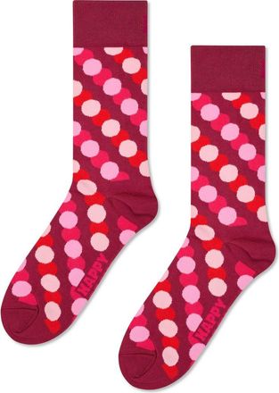 Happy Socks Big Dot Shade Cotton Blend Crew Socks in Dark Red at Nordstrom, Size 36-40