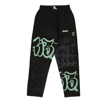 Disclaimer Sweatpants, male, Black, XL, Black Logo Trousers Soft Fit