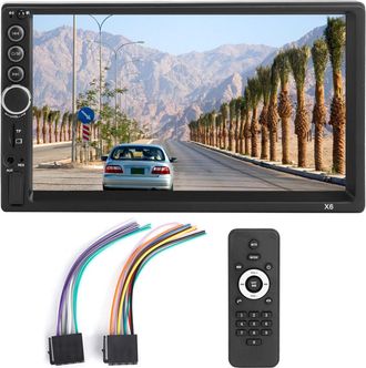OEM Compatible Con Radios De Coche Universales De 12 V, Con Funciones De Llamadas Manos Libres Bluetooth Y C&aacute;mara De Marcha Atr&aacute;s, Pantalla T&aacute;ctil De Alta