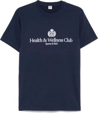 Sporty & Rich T-shirt H&W Crest - Blu