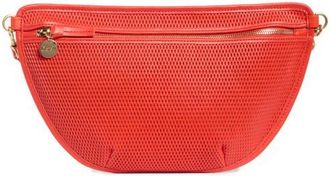 Clare Vivier Grande Diamond Perforated Leather Belt Bag in Bright Poppy at Nordstrom