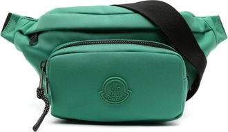 Moncler logo-patch belt bag - men - Polyamide/Polyester/Polyamide - One Size - Green