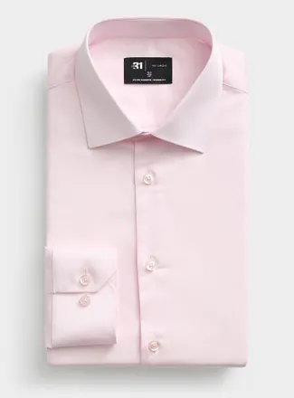 Le 31 Mens Essential satiny cotton shirt Modern fit