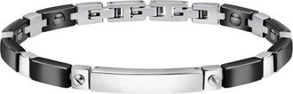 Sector Keramisch Armband Zwart Zilver Elegant Ontwerp - unisex - Armbanden - Grijs - ONE Size - Accessoires