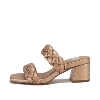 Yellow Box Womens Carlen Heel Sandals In Rose Gold