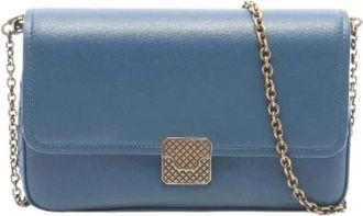 Bottega Veneta Borsa a spalla Pre-owned in pelle di agnello Intrecciato - - Pre-owned - Donna - Blu - ONE SIZE