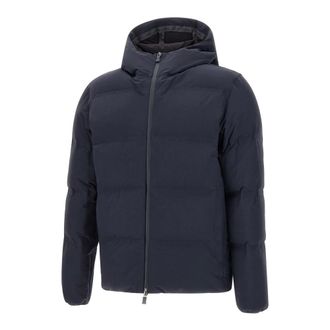 Herno Blue Bomber Jacket Waterproof Windproof Breathable - male - Herno - Down Jackets - Blue - 3XL - Jackets