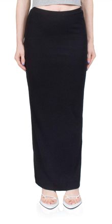 &Eacute;terne Emma Butter Rib Skirt In Black