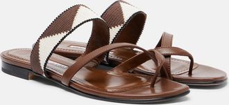 Manolo Blahnik Susastra leather sandals