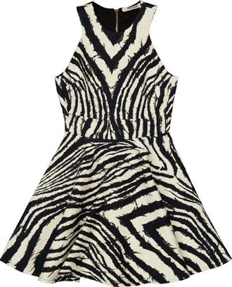 Roberto Cavalli Zebra-Print Sleeveless Mini Dress, Brand Size 40 ( US Size 6 )