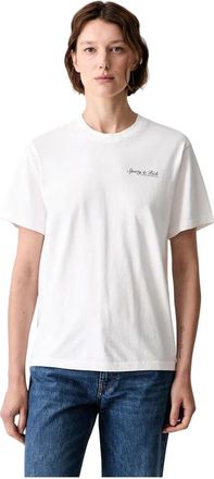 Sporty & Rich Syracuse T-shirt - Dames - T-shirts - Wit - S - Katoen - Tops