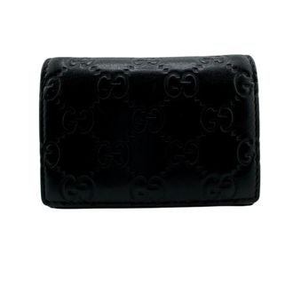 Gucci Black Leather Long Wallet (Bi-Fold) (Pre-Owned)