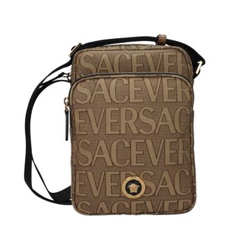 Versace Herrens Umh&auml;ngetasche Stoff Beige/Braun