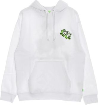 HUF Witte hoodie met lange mouwen en kangoeroezak - Heren - Hoodies - Wit - S - Katoen - Hoodies & sweatvesten