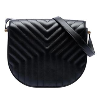 Saint Laurent Pre-owned Quilted Crossbody Bag - Dames - Pre-owned - Zwart - Maat: ONE Size Leer