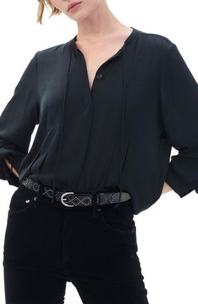 Rag & Bone Maise Studded Leather Belt in Black at Nordstrom, Size Medium