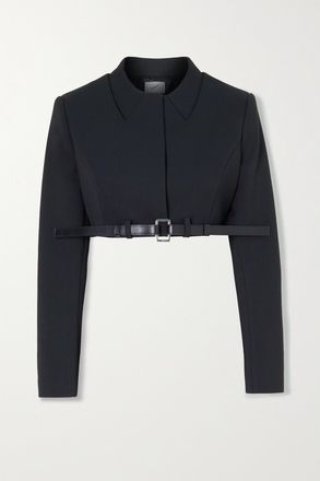 Coperni Giacca Cropped In Cr&ecirc;pe Stretch Con Cintura - Rosa