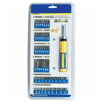 Trade Shop Trade Shop - Multibit Cacciavite A Cricchetto Con 46 Inserti Chrome Vanadium Magnetici