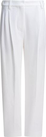 Brunello Cucinelli Brunello Cucinelli Womens White Cotton Blend Trousers - Size EU 38 (Womens)