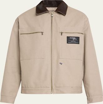 HommeGirls Canvas and Leather Work Jacket