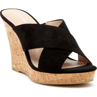 Charles by Charles David Latrice Wedge Sandal in Black-Ms at Nordstrom Rack, Size 9.5