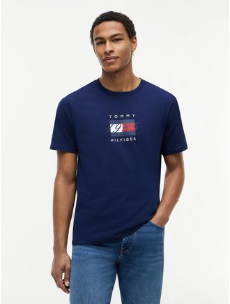 Tommy Hilfiger Mens 1985 Flag Logo T-Shirt - Preppy Navy - XXL