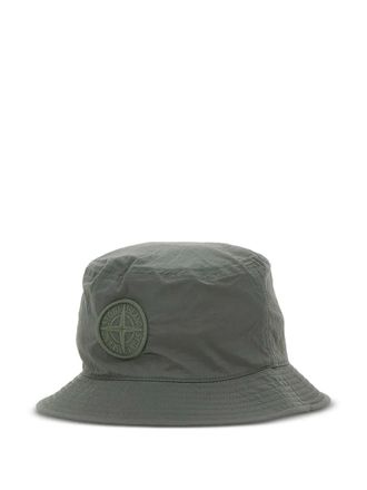Stone Island compass-logo bucket hat - men - Polyamide - L - Green