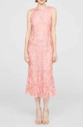 JS Collections Meli Soutache Cocktail Midi Dress in Peony at Nordstrom Rack, Size 16